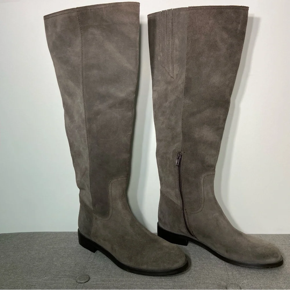 Garnet Hill Tall Italian Suede Riding Boots- woman’s size 6